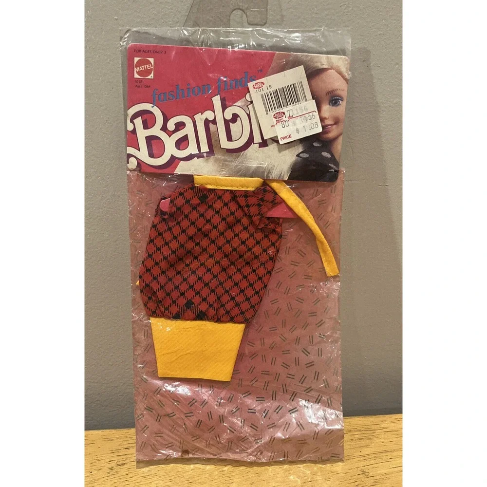1988 Barbie Fashion Finds Dress‎ Outfit W/ Hanger Mattel 1028